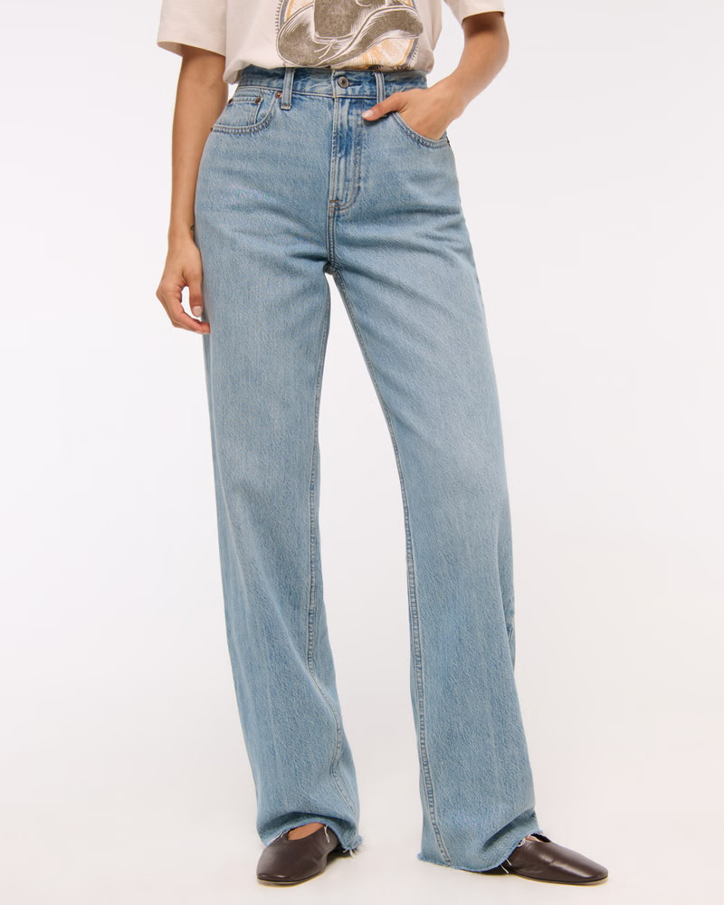 Women's High Rise Loose Jean | Women's Bottoms | Abercrombie.com | Abercrombie & Fitch (US)