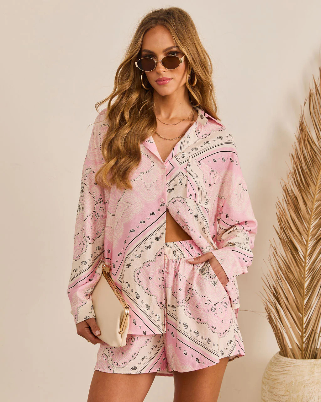 Coastal Escape Paisley Button Down Top | VICI