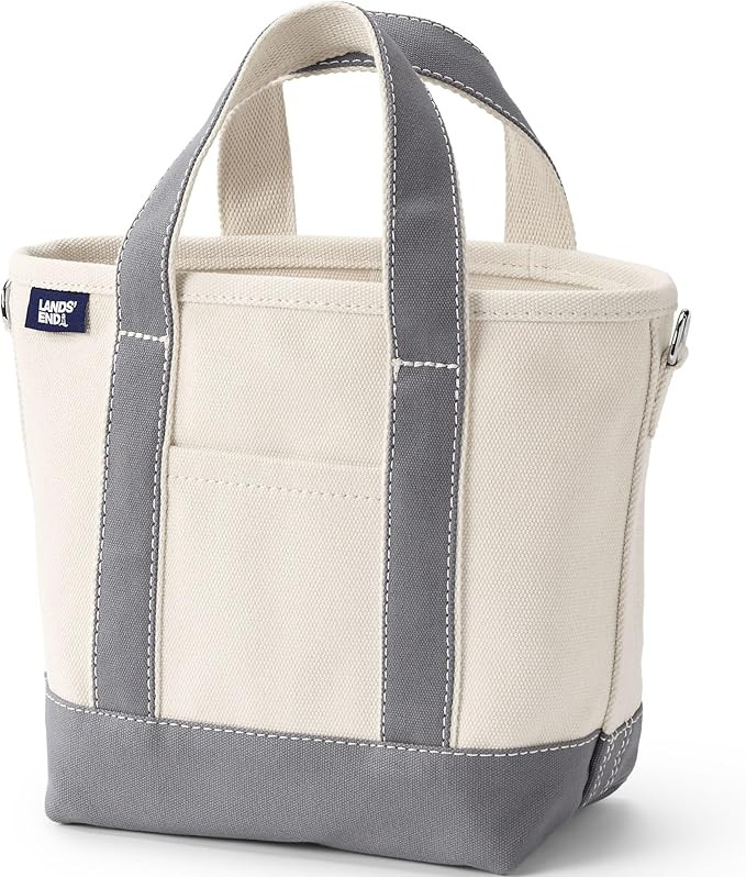 Lands' End Open Top Canvas Tote Bag | Amazon (US)