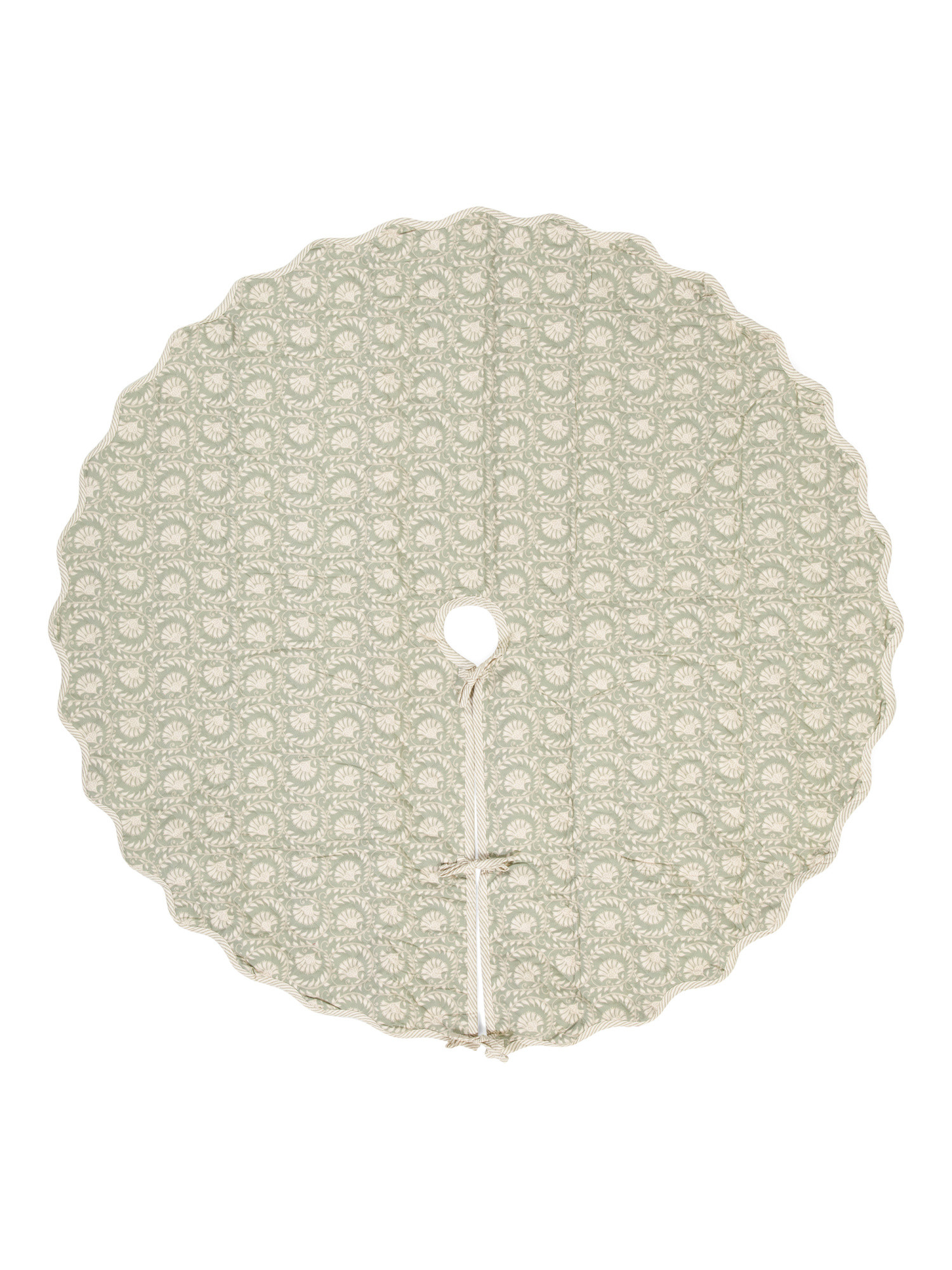 60in Botanical Block Print Tree Skirt | TJ Maxx