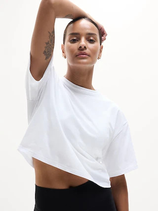 True Cotton Crop Tee | Athleta