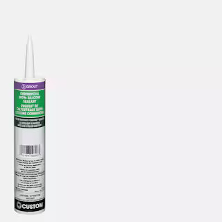 Custom Building Products Commercial #640 10.1 oz. Arctic White Silicone Caulk CCSC640 - The Home ... | The Home Depot