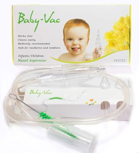 Clinically Tested Baby Nasal Aspirator - Vacuum-Powered Nose Sucker with Suction Head & Cleaning ... | Amazon (US)