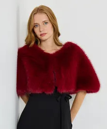Glamorous Faux Fur Mini Cape | Joe Browns