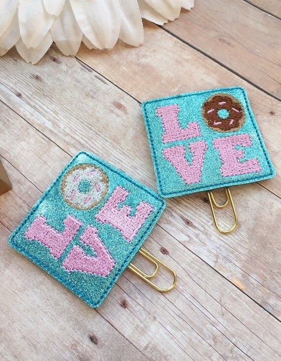 Donut Love Planner Clip - I Love Donuts - Planner Accessories - Bookmark - Party Favors - Small Gift | Etsy (US)