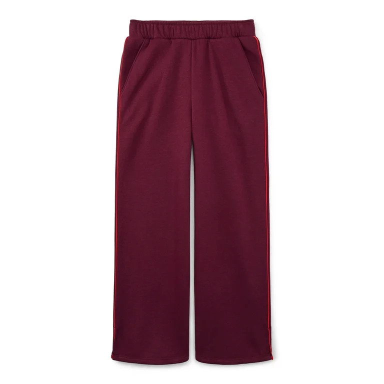 Weekend Academy Girls Rolled Waist Fleece Sweatpants, Sizes 4-18 - Walmart.com | Walmart (US)