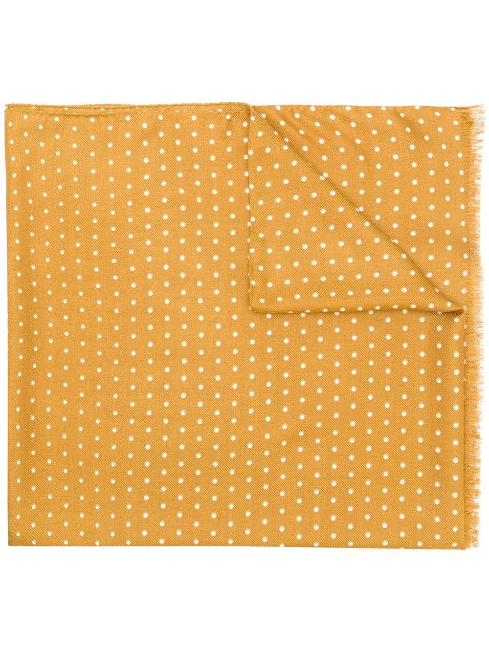 Ermenegildo Zegna polka-dot scarf - Orange | FarFetch Global