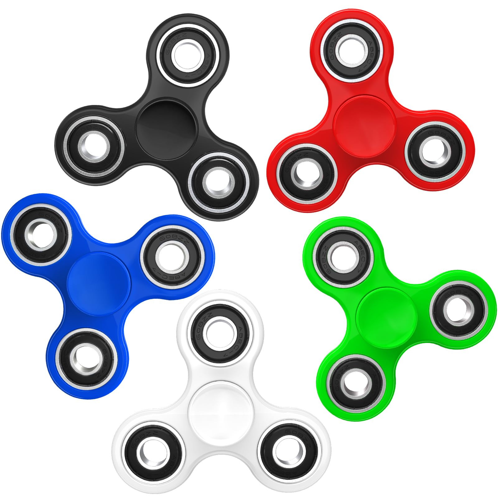 SCIONE Fidget Spinners Toys 5 Pack, Sensory Hand Fidget Pack Bulk, Anxiety Toys Stress Relief Red... | Amazon (US)