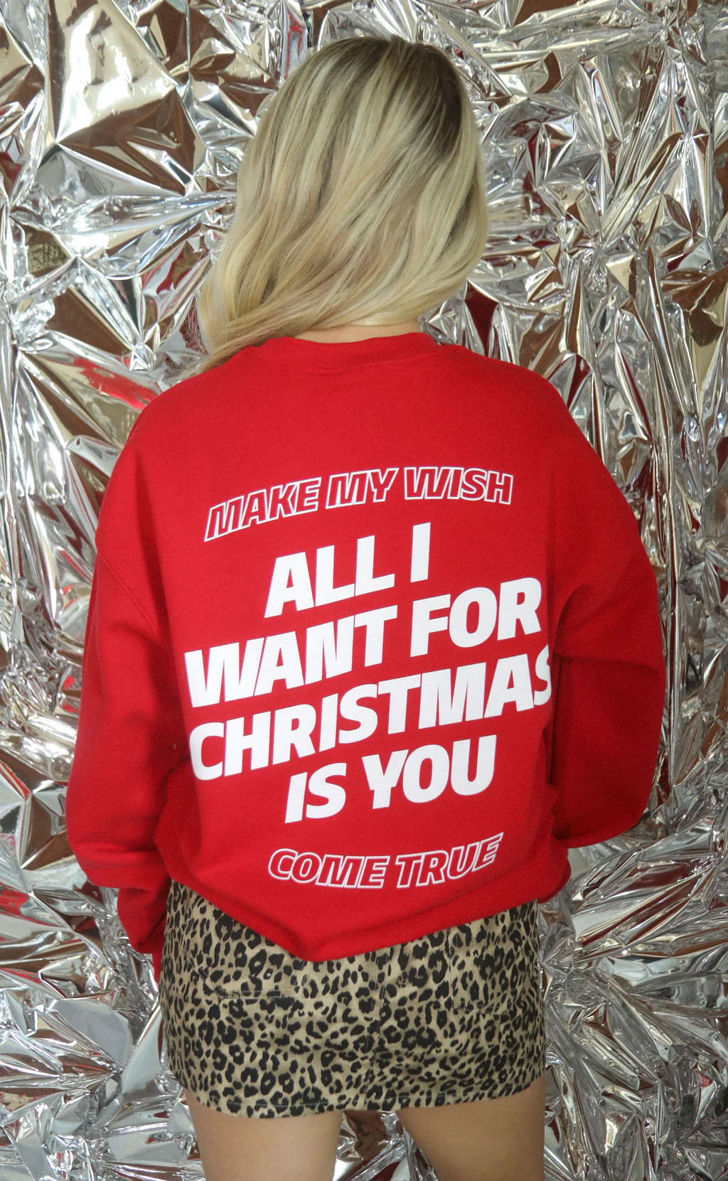 friday + saturday: all i want for christmas sweatshirt | RIFFRAFF