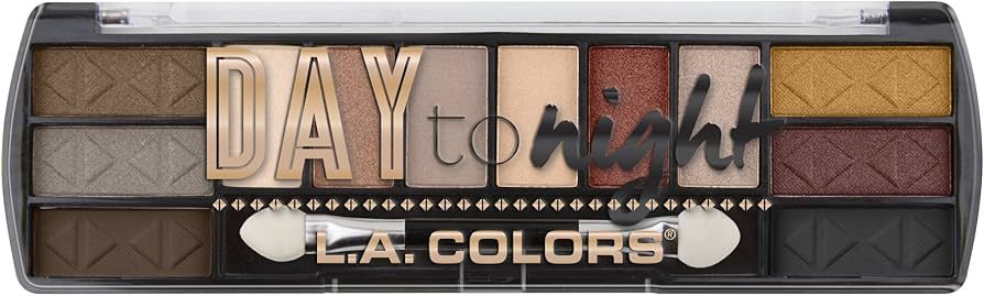 L.A. COLORS Day To Night 12 Color Eyeshadow Palette, Sundown, 0.28 oz. (CES430), Powder | Amazon (US)