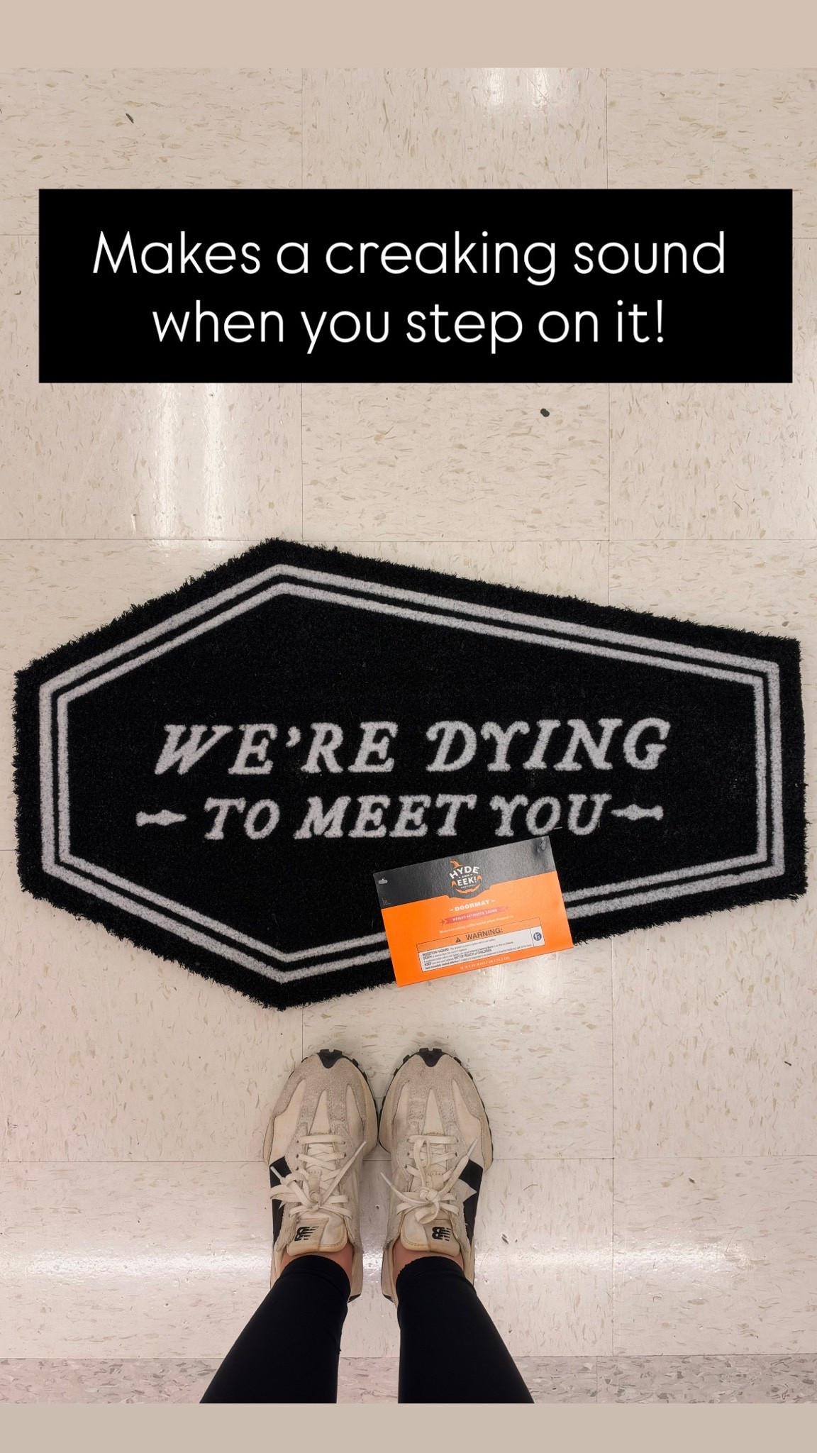 Weight activated Halloween door mat makes a creaking door sound when you step on it! So creative! 




Halloween decor 
Front porch decor 
Halloween porch 
Target finds 
Target home

#LTKSeasonal #LTKHome