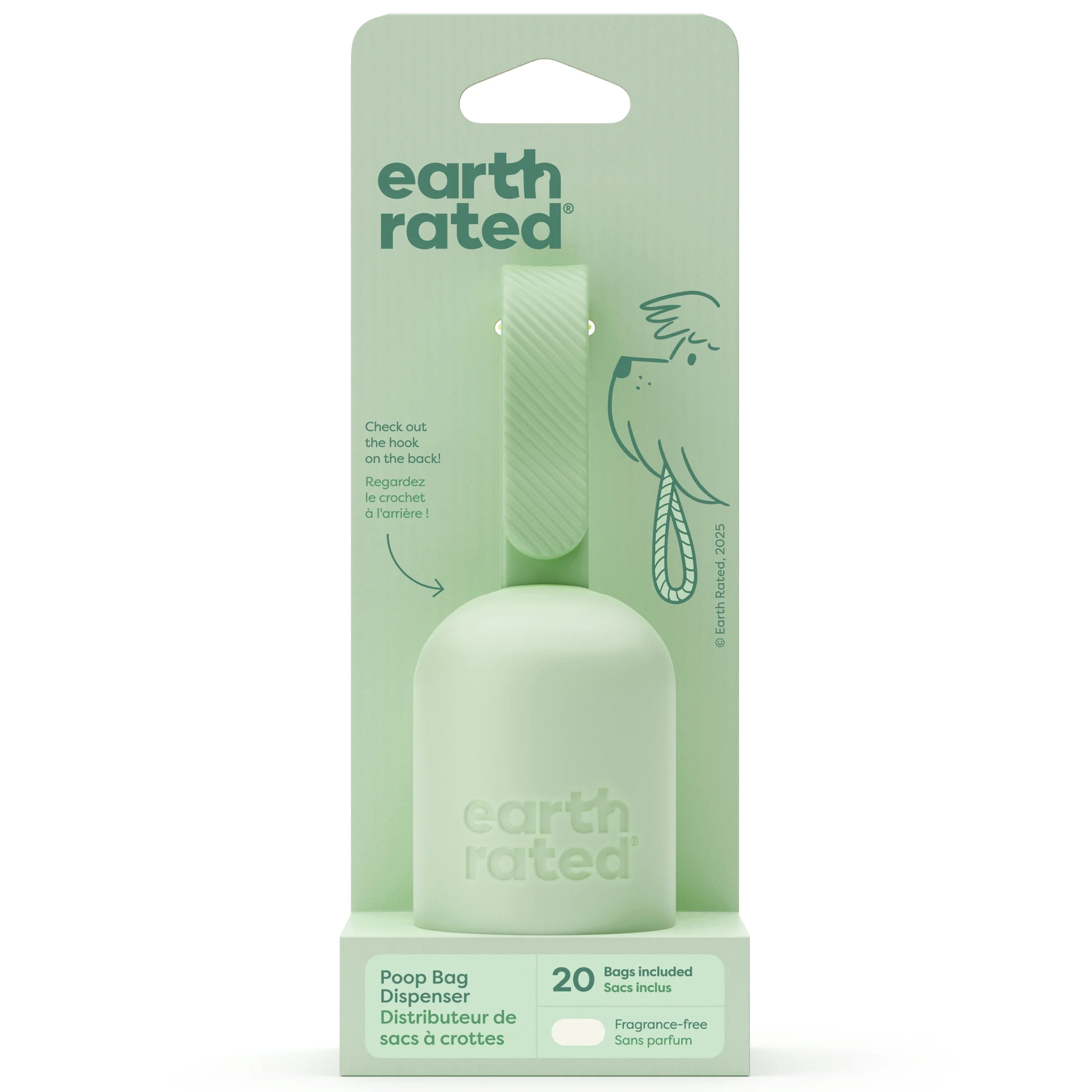 Earth Rated Dog Poop Bag Holder with Unscented Poop Bags, Durable and Guaranteed Leak-Proof, 1 Di... | Walmart (US)