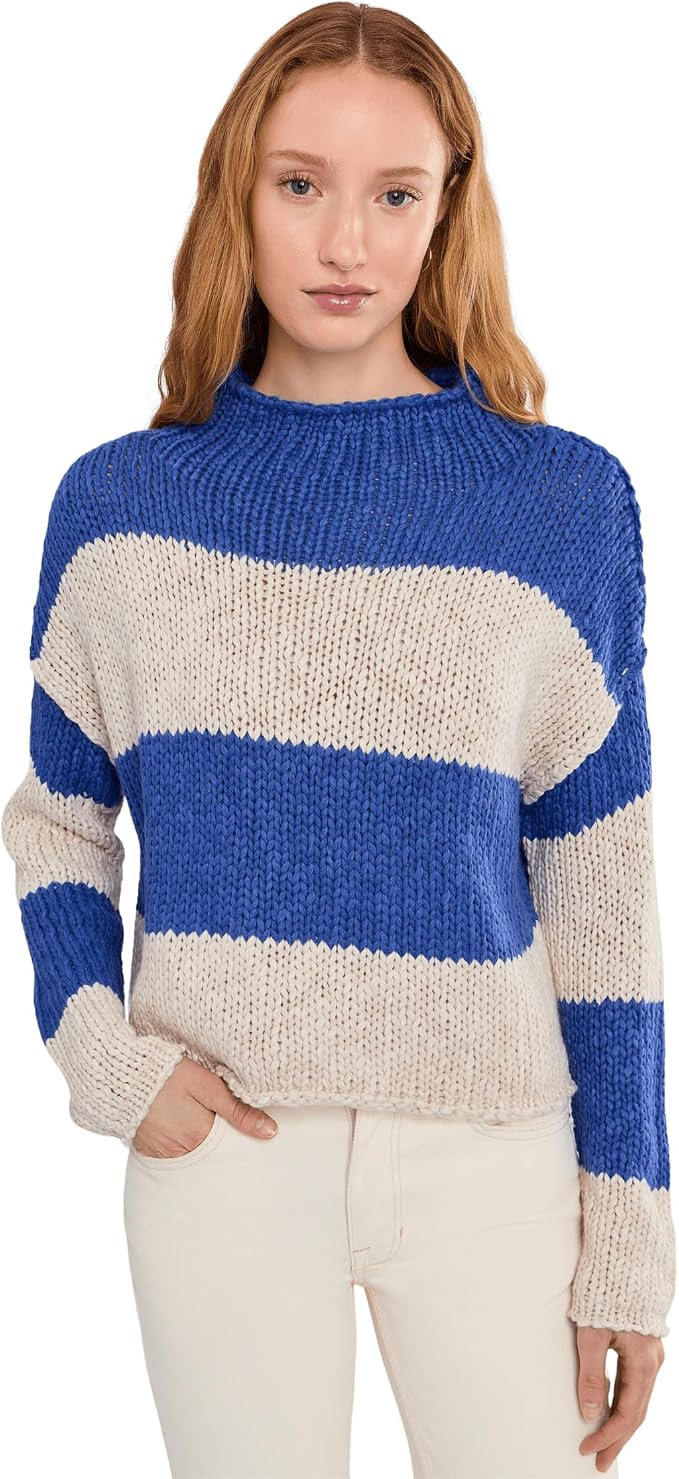 Free People Opal Rollneck Knit Stripe Sweater | Amazon (US)