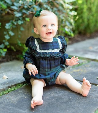 x Darby Fallon Clark Baby Girls 3-12 Months Autumn Plaid Romper | Dillard's