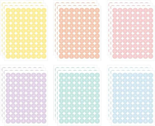 Monolike Cotton Candy Alphabet Stickers Set - 6 Design Stickers, 18 Sheets in Total | Amazon (US)