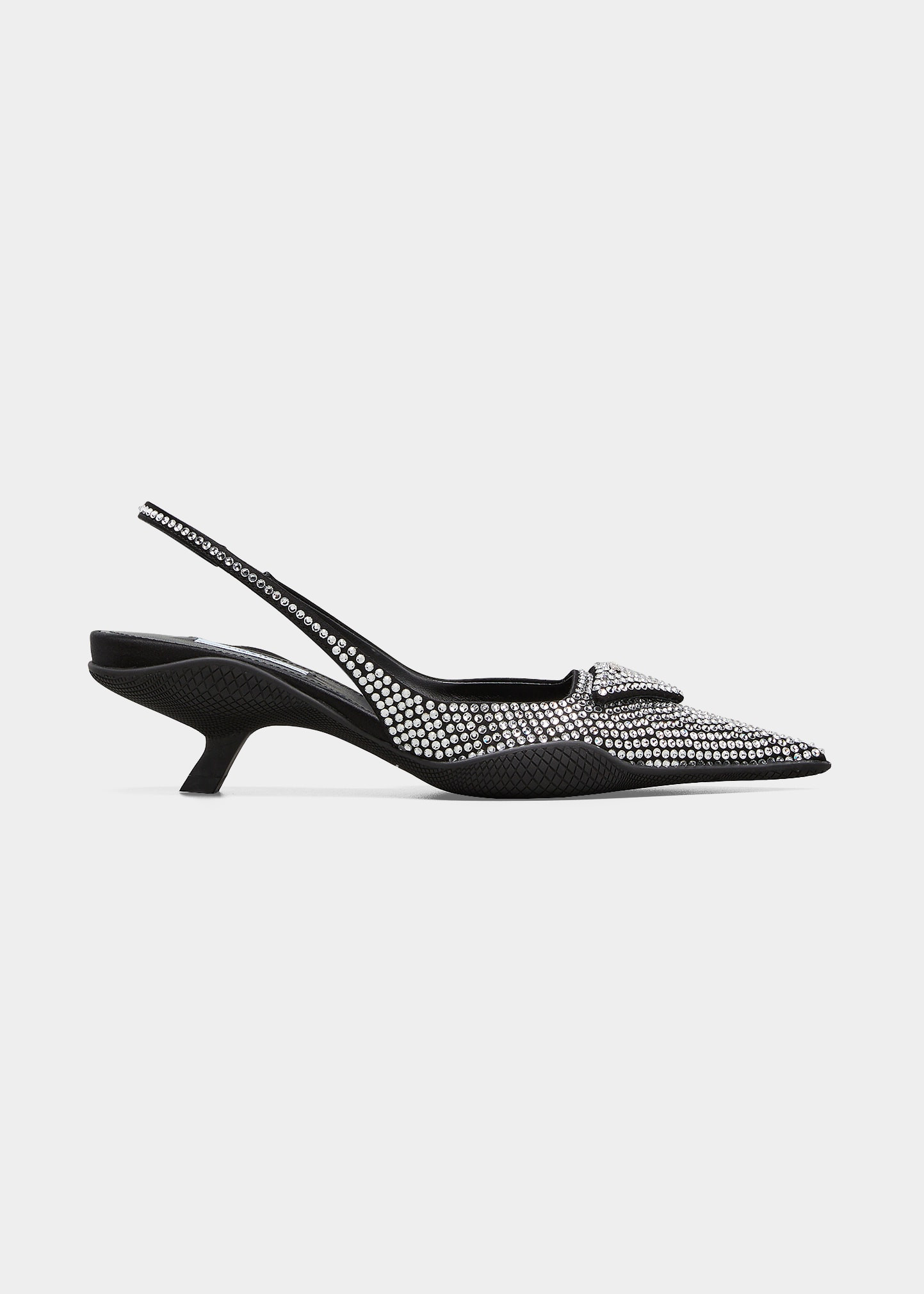 Crystal Kitten-Heel Slingback Pumps | Bergdorf Goodman
