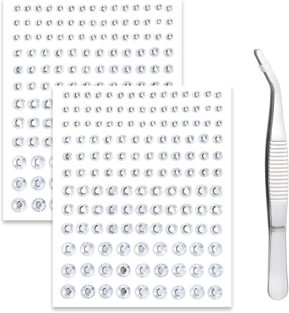 YNLJGC Face Gems Eye Jewels Rhinestones Gems Crystals Pearls Stickers Festival Diamonds for Face ... | Amazon (US)