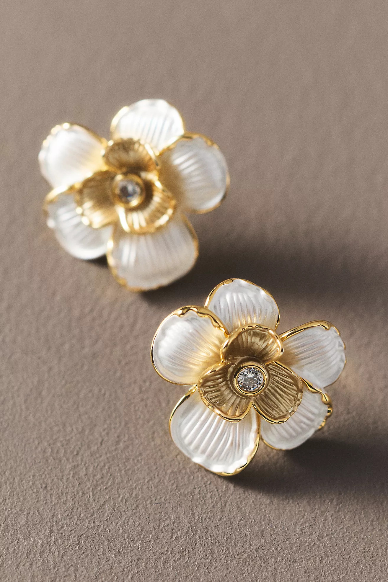 Layered Floral Crystal Earrings | Anthropologie (US)