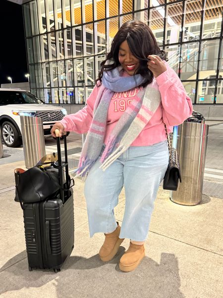 Plus Size Winter Airport Outfit - kept it cute and cozy heading home from NYC

Sweatshirt 2X
Jeans 22
Uggs - normal shoe size 

#plussizefashion #plussizeairportoutfit #plussizemadewelljeans #madewelljeans 

#LTKsalealert #LTKtravel #LTKplussize