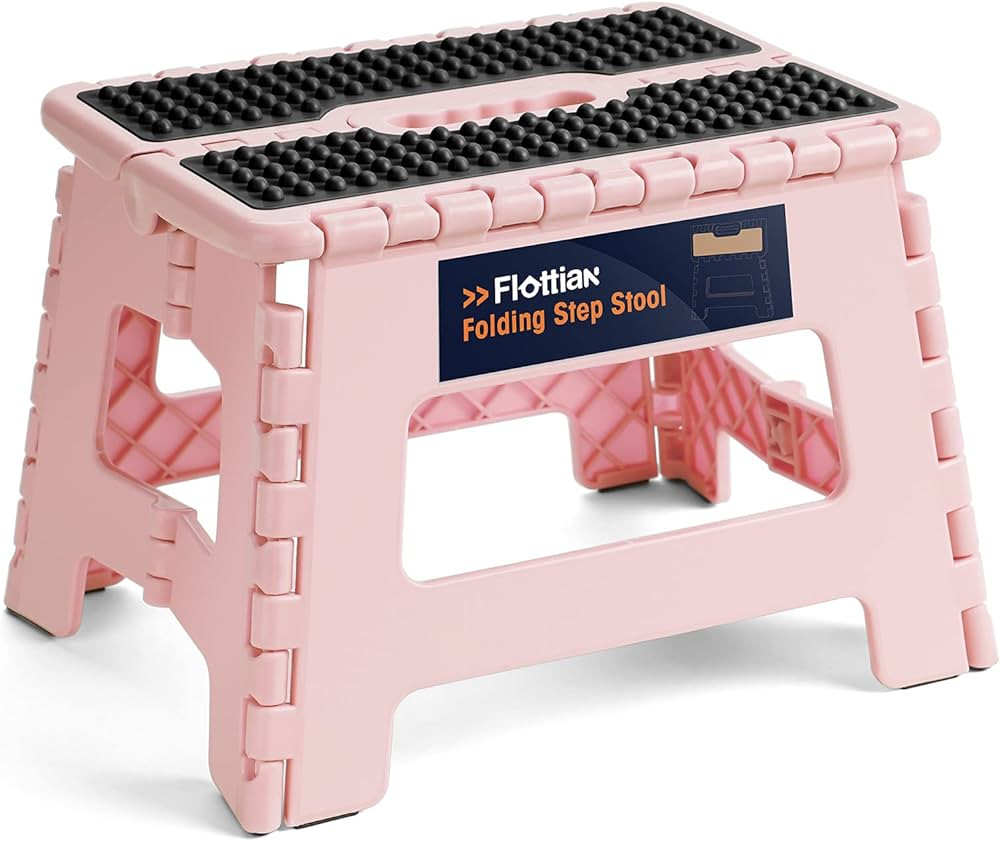 Flottian 9" Folding Step Stool for Adults and Kids Holds Up to 300 lbs,Non-Slip Folding Stools wi... | Amazon (US)