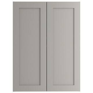 Hampton Bay Edson Shaker Assembled 27x36x12.5 in. Wall Cabinet in Gray CM2736W-KG | The Home Depot