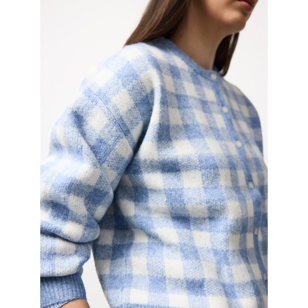 Blue Gingham Button Through Cardigan 20 | Tu Clothing