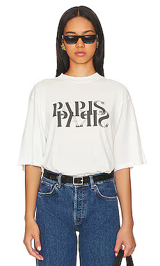 ANINE BING Avi Paris Tee in Ivory from Revolve.com | Revolve Clothing (Global)
