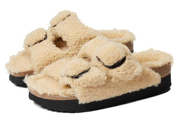 Birkenstock Arizona Big Buckle Platform Teddy by Papillio | Zappos