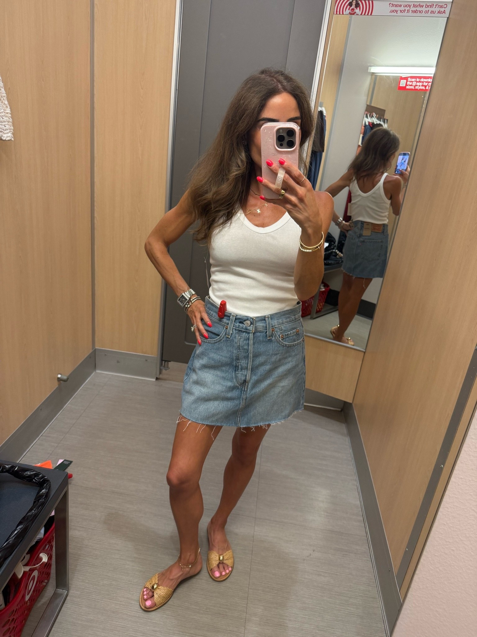 A cute denim skirt for summer. Runs longer wearing size 24 
Target new arrivals

#LTKPetite #LTKSaleAlert #LTKSeasonal