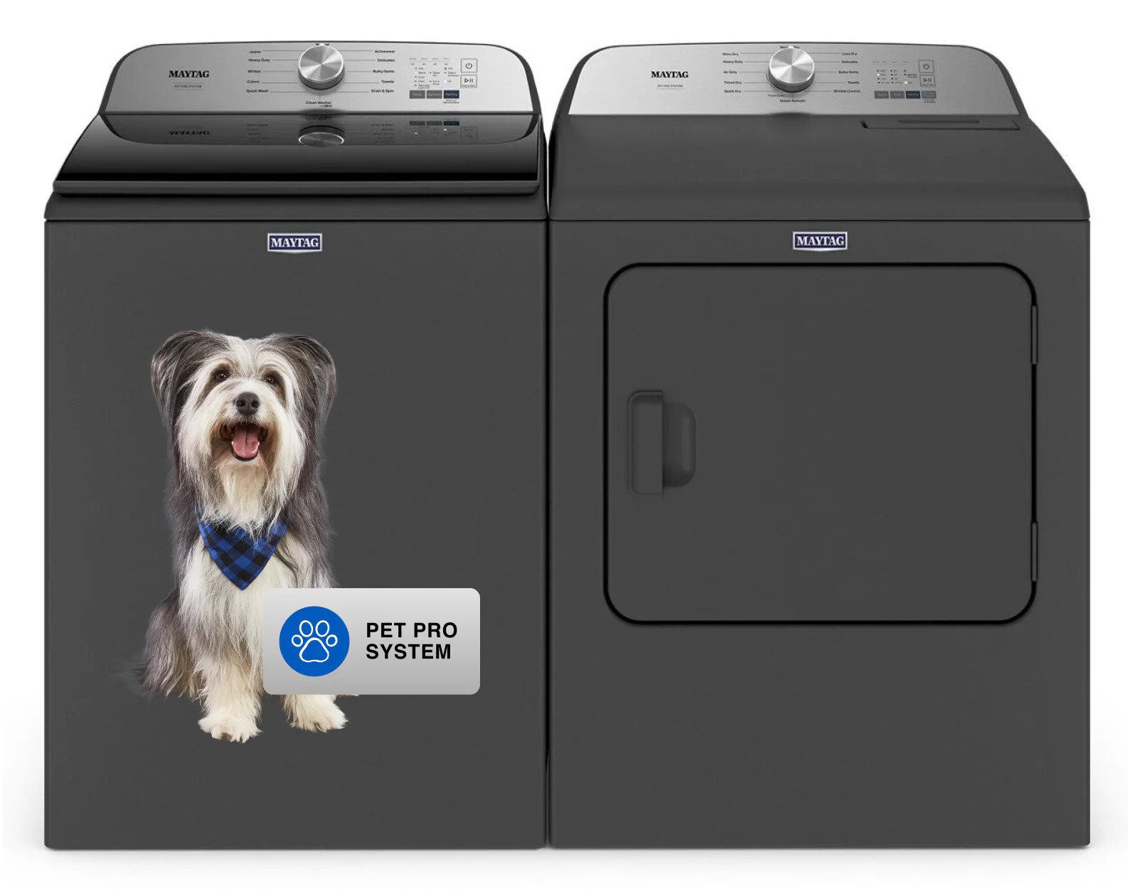 Maytag Pet Pro Filter Top-Load with Deep Fill Option Washer & Electric Dryer (Volcano Black) at L... | Lowe's