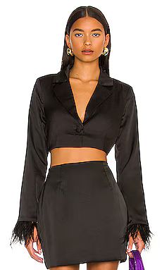 MORE TO COME Julia Blazer Top in Black from Revolve.com | Revolve Clothing (Global)
