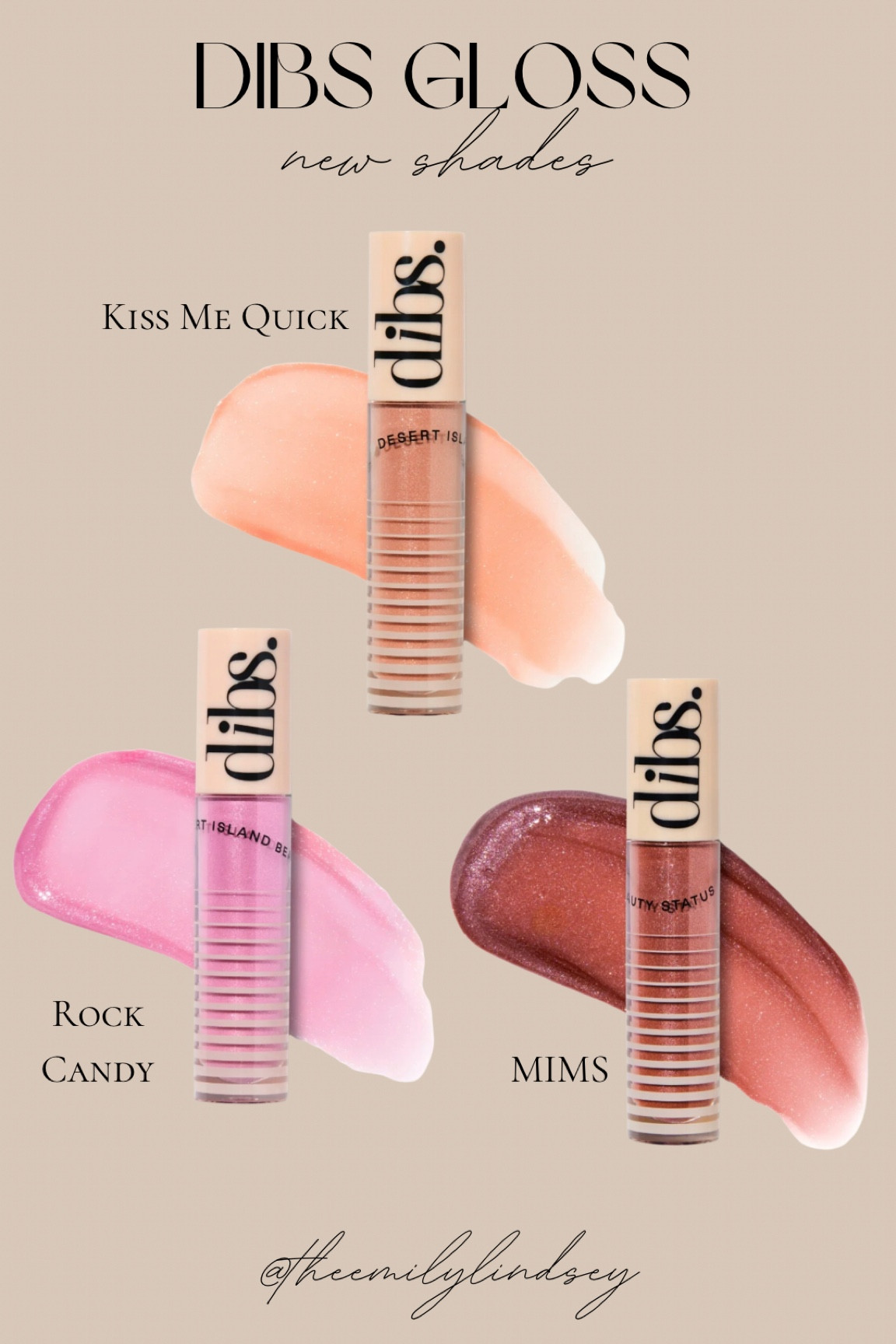 New shades of Dibs Beauty Go To Glossy Balms! Love these new nude shades of lip gloss! They’re not sticky at all and add the most beautiful hue to your lips with a bit of sparkle/shine! 

Use code EMILYL to save! 🫶🏻



#LTKBeauty