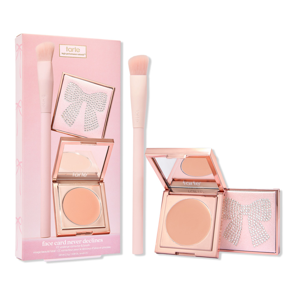 Tarte Face Card Never Declines CC Undereye Corrector & Brush - light-medium peach | Ulta