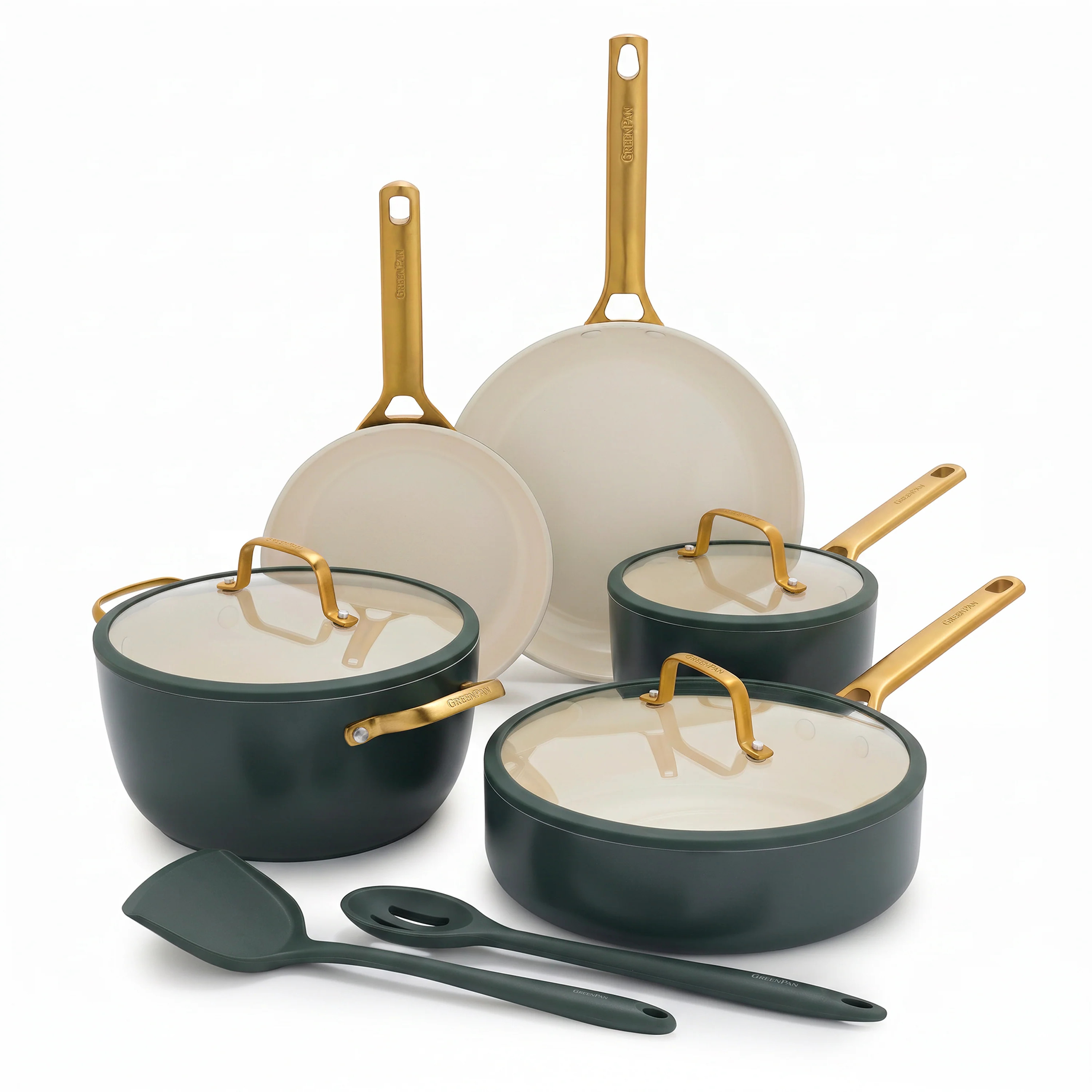 Reserve Pro Ceramic Nonstick 10-Piece Cookware Set | Spruce | GreenPan