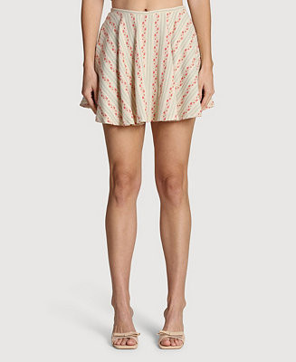 Women's Striped Low-Rise Mini Skirt | Macy's