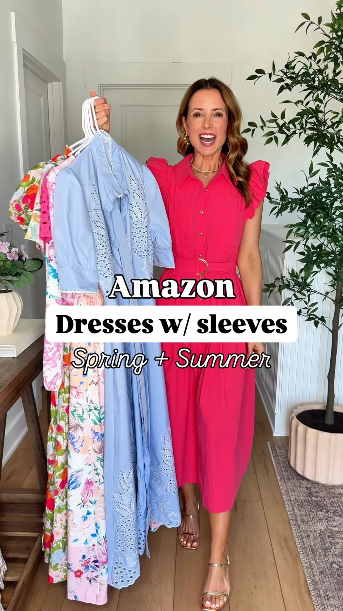 Amazon dresses with sleeves. Wearing smallest size in each. Amazon Easter dresses. Bump-friendly dress. Baby shower dress. Spring dress. Wedding shower dress. Brunch dress. Mother’s Day dress. Gold heels are TTS. 

#LTKWedding #LTKootd #LTKTravel