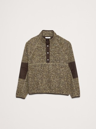 Bouclé Fleece Pullover Sweatshirt | Banana Republic (US)