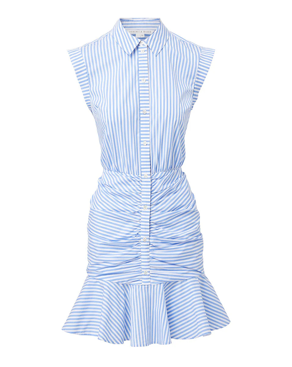 Bell Bottom Ruched Shirt Dress | Veronica Beard