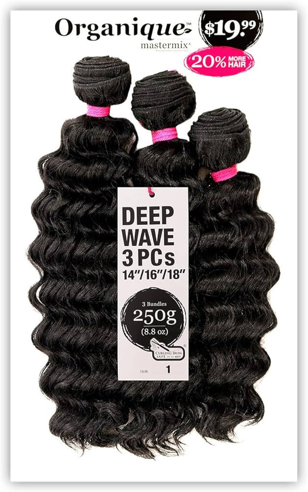 DEEP WAVE 3PCS 18"/20"/22" (4 Medium Brown) - Shake-N-Go Synthetic Mastermix Organique Weave | Amazon (US)