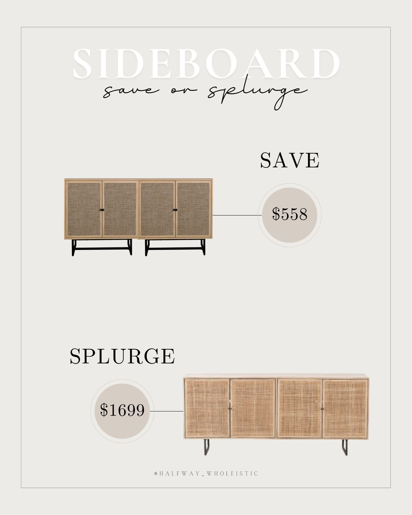 Here’s a save and splurge option for a gorgeous cane sideboard look! The splurge option is 20% off with code TAKE20 

#LTKhome #LTKSeasonal #LTKsalealert