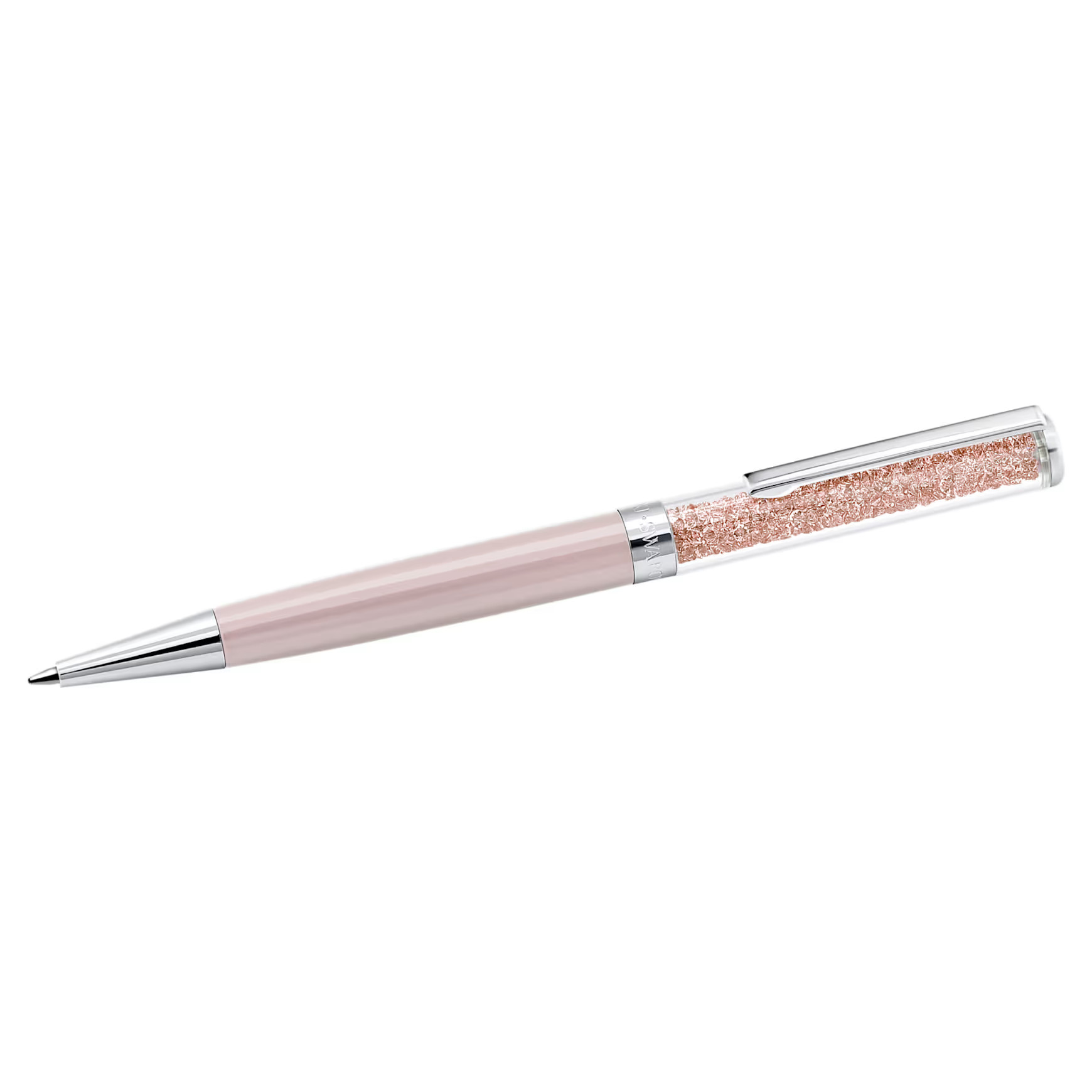 Crystalline ballpoint pen, Pink, Pink lacquered, Chrome plated by SWAROVSKI | SWAROVSKI