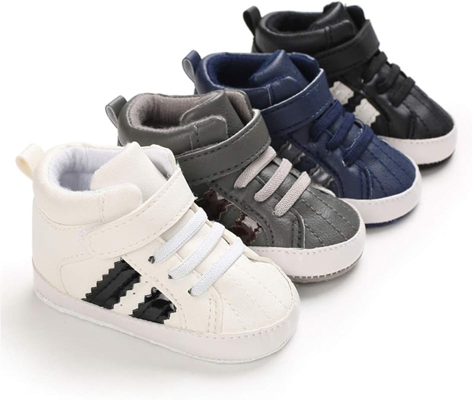CENCIRILY Baby Boys Girls High Top Sneakers Soft Soles Anti Skid Infant Ankle Shoes Toddler Prewalke | Amazon (US)