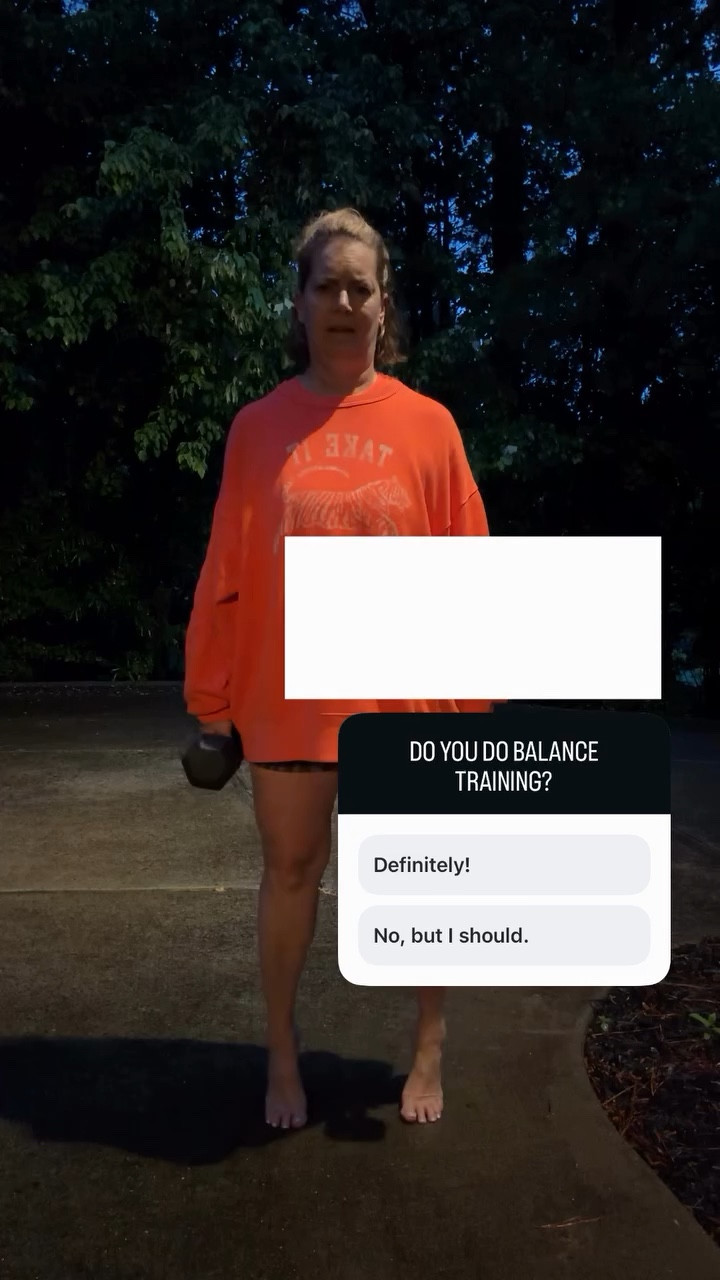 It’s hard to balance 
on your toes!
I love anything that builds balance, though.