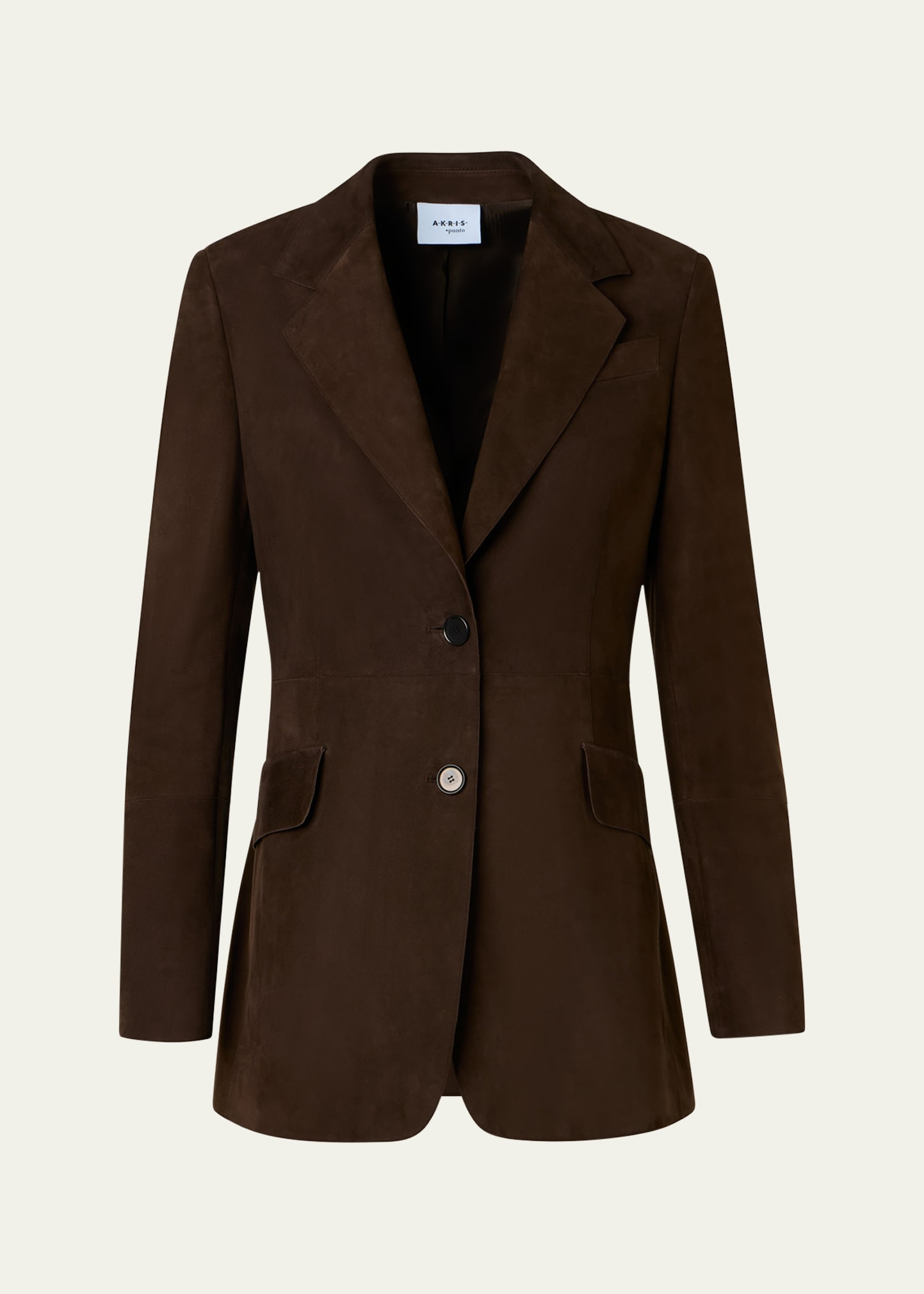 Akris punto Nappa Suede Single-Breasted Blazer Jacket | Bergdorf Goodman