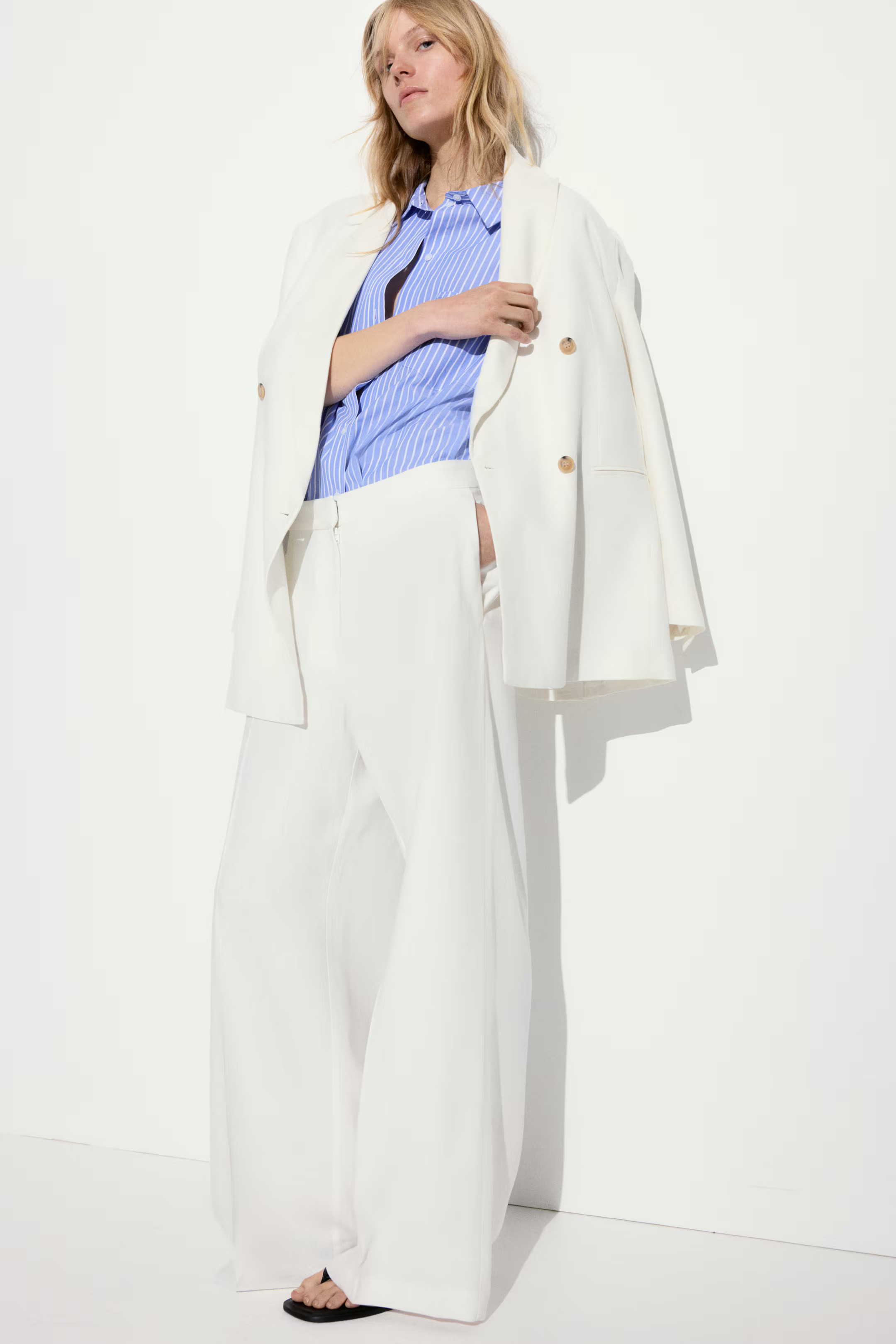 Wide Linen Blend Pants | H&M (AU)