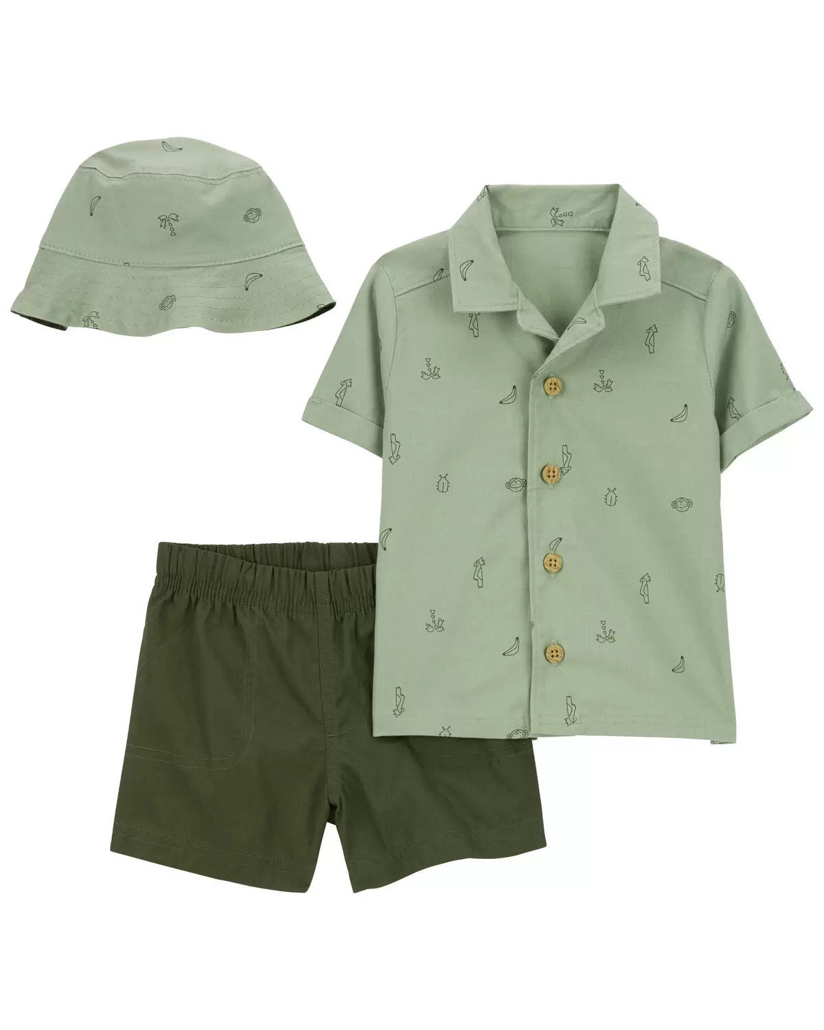 Olive Baby 3-Piece Little Short Set | carters.com | Carter's