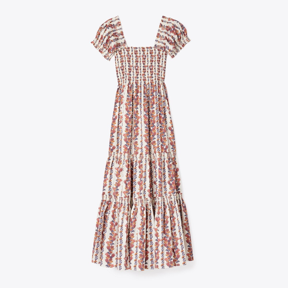Printed Smocked Midi Dress | Tory Burch (US)