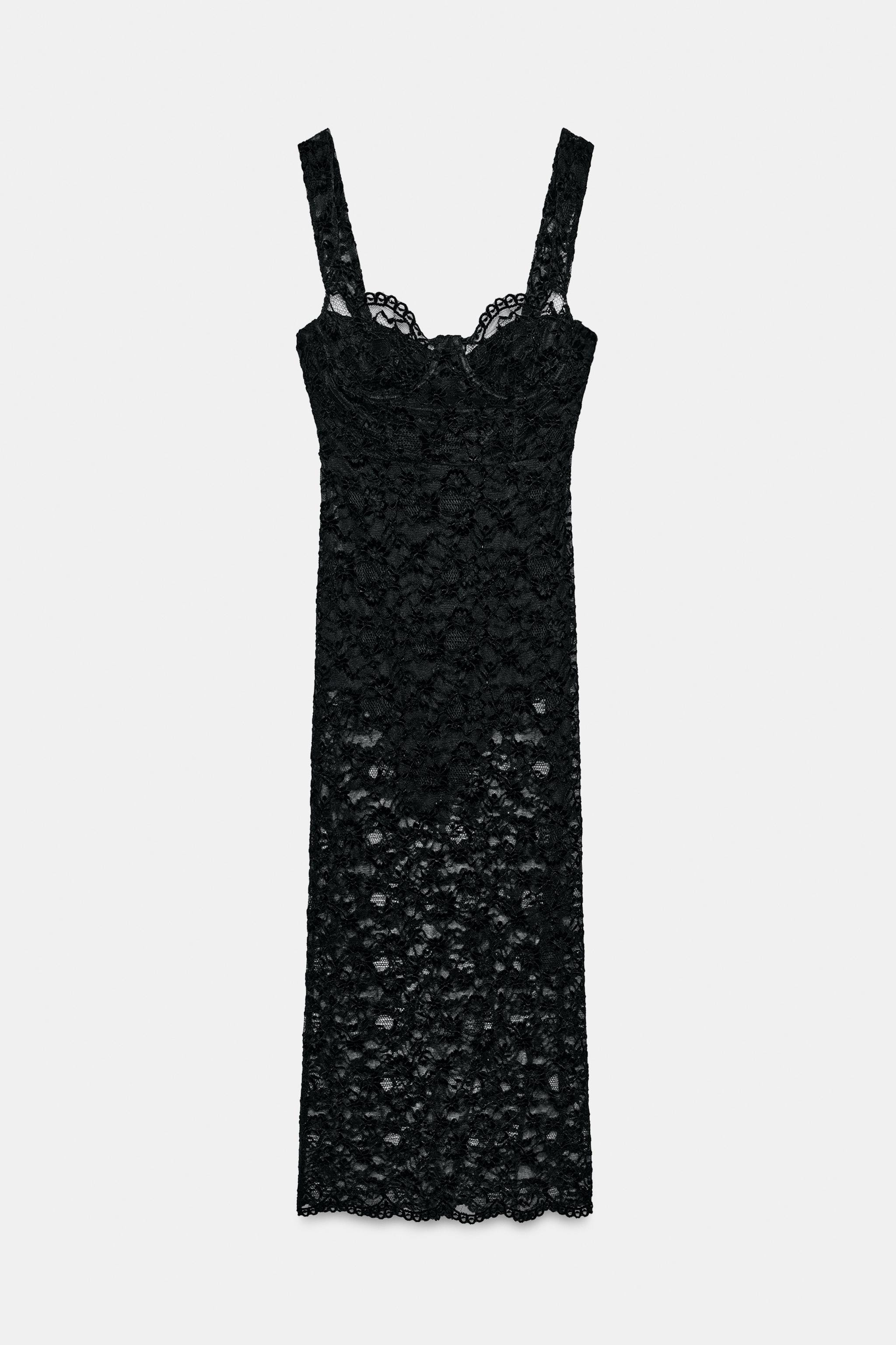 LACE MIDI DRESS | Zara US