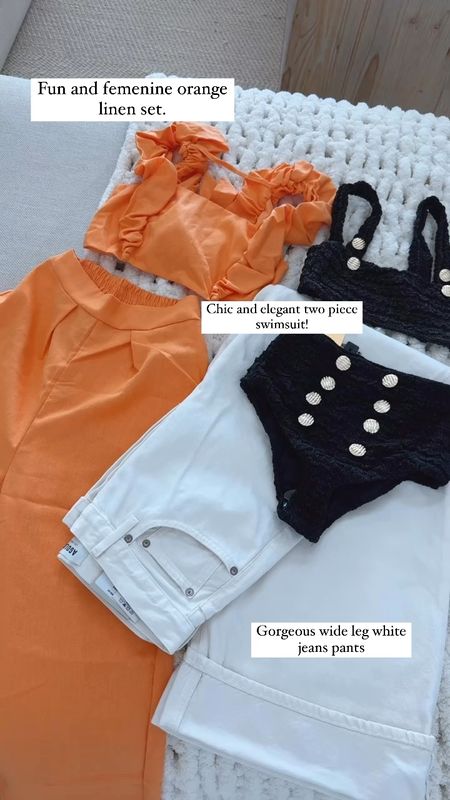 European summer outfits! 
All run tts 
Wearing a size small on everything and size 26 on pants ( pants run large , order one size down ) 


#LTKSwim #LTKTravel #LTKOver40