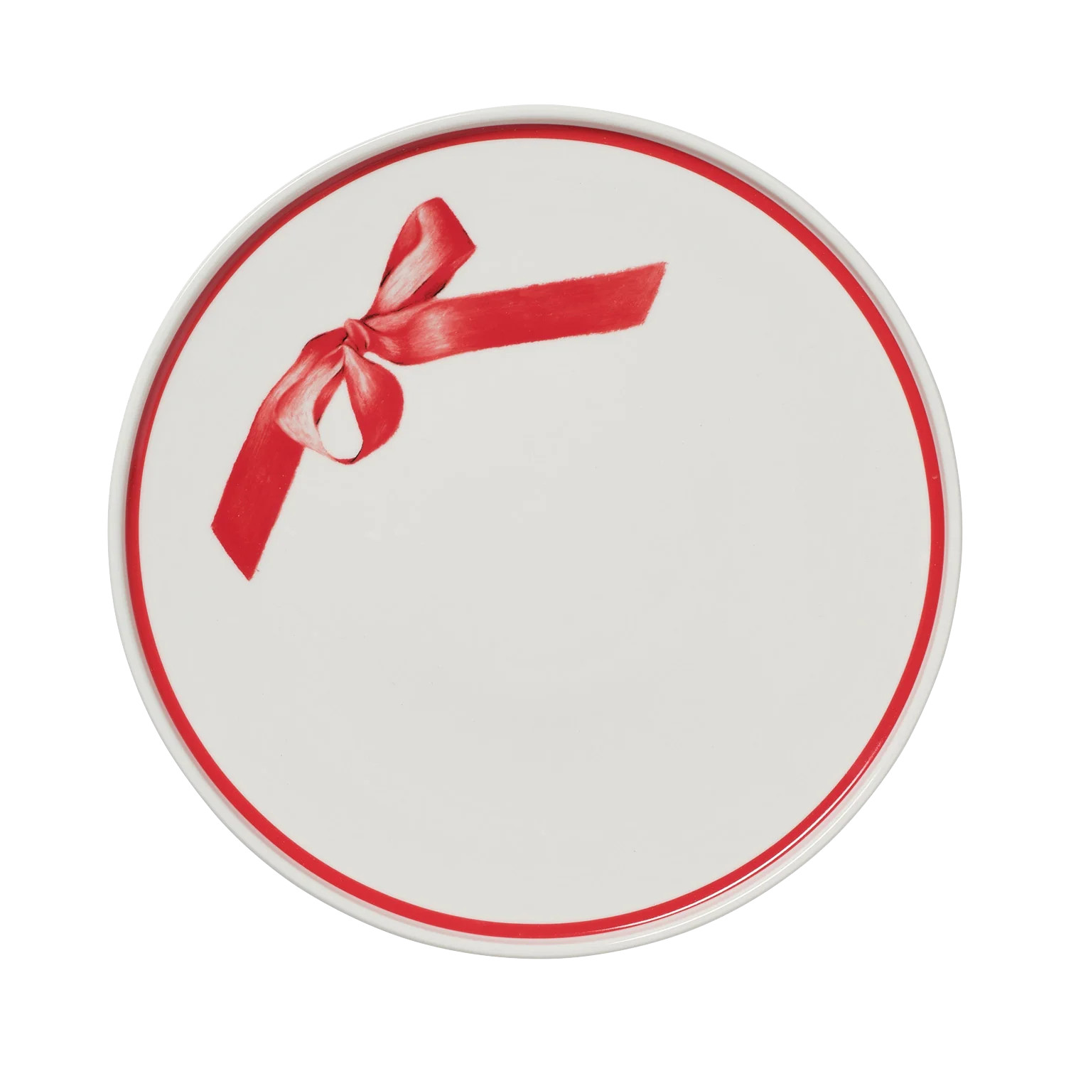 Red Curved Ribbon Plate | In The Roundhouse